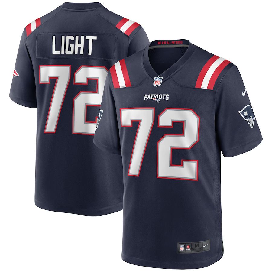 Men New England Patriots 72 Matt Light Nike Navy Game Retired Player NFL Jersey
